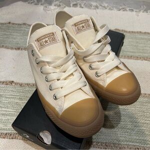 Free People Converse Cream and Tan low Tops